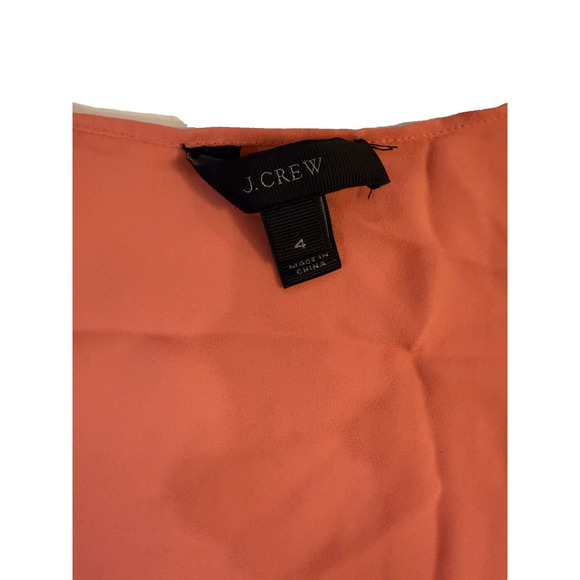J Crew Blouse Womens SM Coral Sleeveless V Neck Top Lightweight Career Casual - Picture 4 of 5